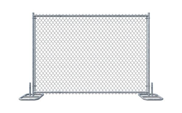 temporary fence panels are typically made of sturdy materials like aluminum or steel